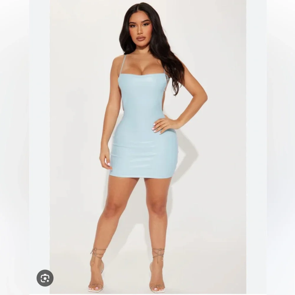 TIC TOC L.A. sleek faux leather dress
